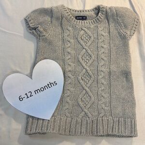 GAP - short  sleeve cable knit dress. Size 6-12 months